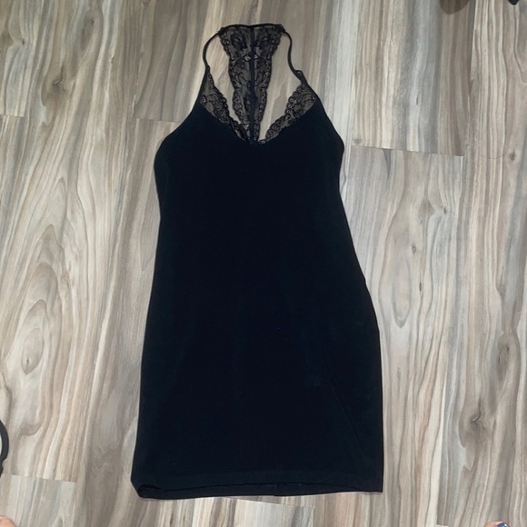 Express Dresses & Skirts - BLACK Express Lace Racer Back Dress